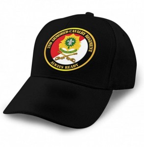 Baseball Caps Classic Baseball Cap 2nd Armored Cavalry Regiment Men Women Golf Hats Adjustable Plain Cap - Black - CK18YXKE23D