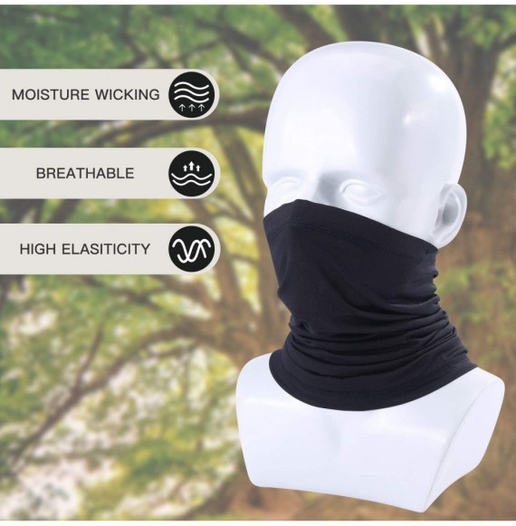 Balaclavas Neck Gaiter for Men Women- Versatile Fishing Face Mask Non Slip Breathable for Sun Wind Protection - Solid Black -...