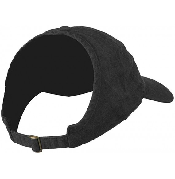 Baseball Caps Womens Washed Cotton Backless Baseball Cap Ponytail Hat - Black - CR18NI6H3IW