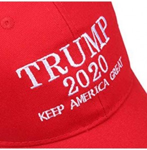 Baseball Caps Make America Great Again Hat Donald Trump 2020 USA Cap Adjustable - Red-5 - CF18HSNWQAM