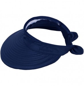 Bucket Hats Visor Hats Wide Brim Cap UV Protection Summer Sun Baseball Beach Hat - Navy Blue - CC18CEH86SO