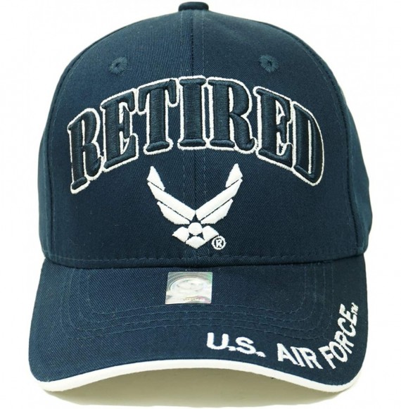 Baseball Caps U.S. Air Force Official Licensed Military Hats USAF Wings Veteran Retired Baseball Cap - Navy- Retired - CT18LR...