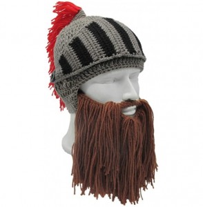 Skullies & Beanies Wig Beard Hats Creative Original Funny Knit Hat Handmade Winter Beard Facemask - Coffee - CL18WY2KTYA