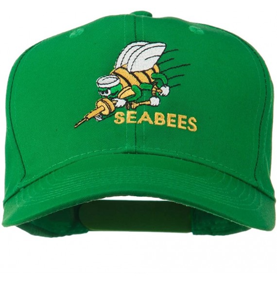 Baseball Caps Navy Seabees Symbol Embroidered Cap - Kelly - CG11QLMNKNH