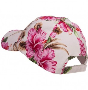 Baseball Caps Low Profile Cotton Floral Cap - Pink - CM124YGZBPL