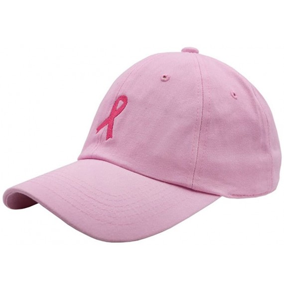 Baseball Caps Pink Ribbon Dad Hat - Pink - CL18957EG0C