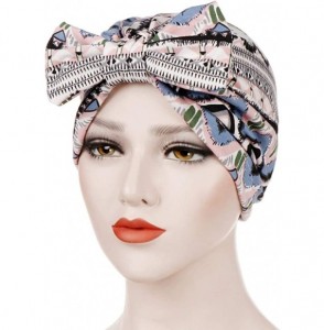 Skullies & Beanies Women Muslim Bowknot Stretch Turban Hat Chemo Cap Hair Loss Head Scarf Wrap Cap - A - C018KA4XSIS