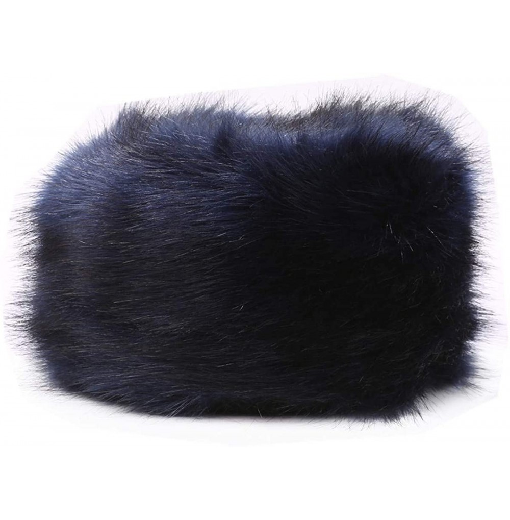 Bomber Hats Women Men Winter Fur Cossack Cap Thick Russian Hat Warm Soft Earmuff - H1-navy - C518HX2N7WG