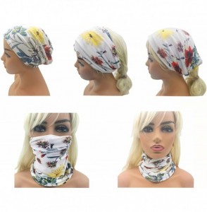Skullies & Beanies Flower Printed Beanie Women Turban Headband Chemo Cap - 2 Pack Set 6 - C718W65OXU0