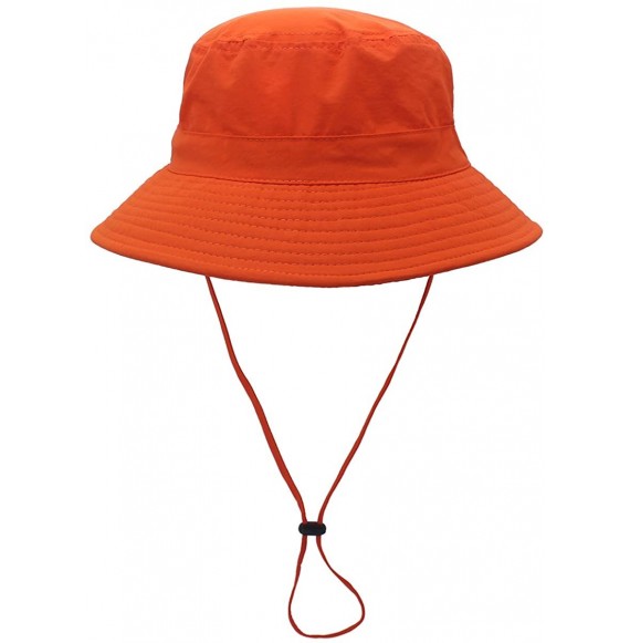 Bucket Hats Womens Bucket Sun Hat UPF 50+ Light Weight Sun Protection Caps - Orange - C518C0MY0LC