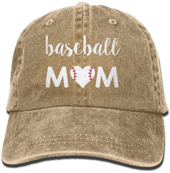 Baseball Caps Baseball Mom 1 Vintage Jeans Baseball Cap for Men and Women - Natural - C3189CC02SM