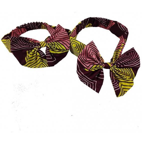 Headbands African Print Headband Hair Accessory for Women/Girls （2 Headbands 1 Big and 1small） - L2 - CQ18QMANGDK