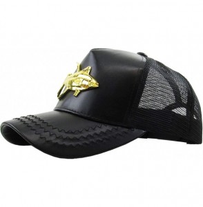 Baseball Caps Dominican Republic Gold Badge Wolf Rooster Tuna Trucker Cap Adjustable Snapback Hat - 3.(tuna) Black - CS18IDQA2M5