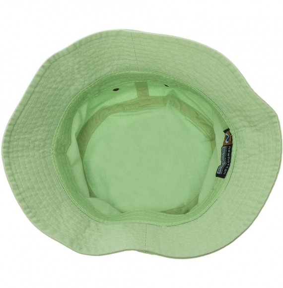Bucket Hats 100% Cotton Bucket Hat for Men- Women- Kids - Summer Cap Fishing Hat - Lime Green - CV18H2SK4EI