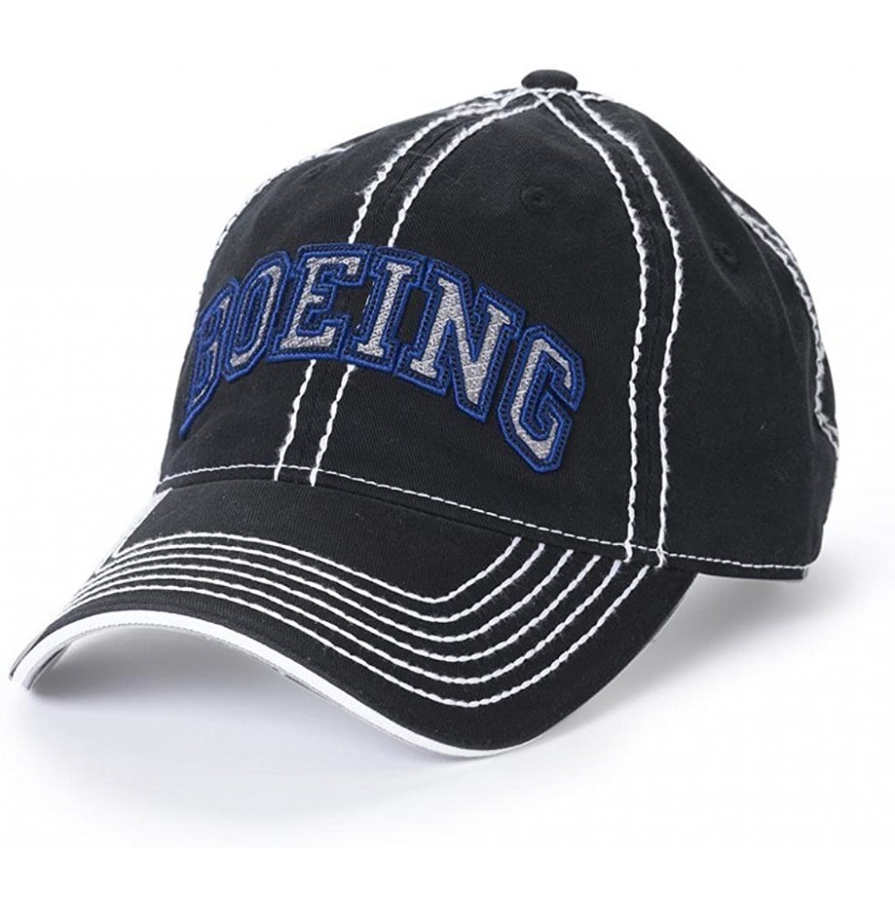 Baseball Caps Varsity Heavy Stitch Hat - Black - CQ183NH5TH3