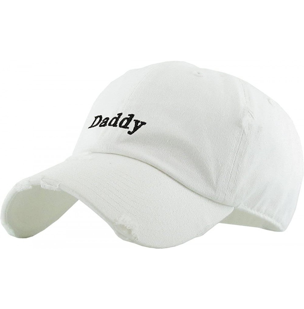 Baseball Caps Good Vibes Only Heart Breaker Daddy Dad Hat Baseball Cap Polo Style Adjustable Cotton - (4.2) White Daddy Vinta...