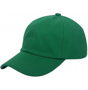 Baseball Caps Cotton Plain Baseball Cap Adjustable .Polo Style Low Profile(Unconstructed hat) - Green - CX185K5ZNSO