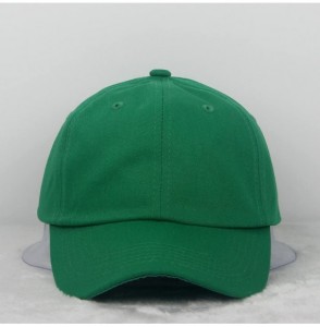 Baseball Caps Cotton Plain Baseball Cap Adjustable .Polo Style Low Profile(Unconstructed hat) - Green - CX185K5ZNSO