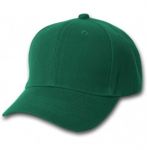 Baseball Caps Structured Hook & Loop Adjustable Hat - Dark Green - C1180IGK8KH