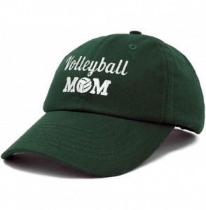 Baseball Caps Volleyball Mom Premium Cotton Cap Womens Hats for Mom - Dark Green - CG18IWCECQ9