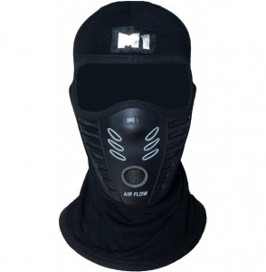 Balaclavas M1 Full Face Cover Balaclava Protection Filter Rubber Ski Dust Mask (BALA-FILT-RUBB-Blck) Black - CY12DVLX701