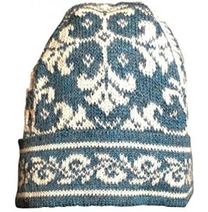 Skullies & Beanies Women's 100% Alpaca Wool Hat Knit Unisex Beanie Medieval - Medieval Blue - C312KY2XRFP