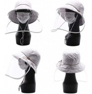 Sun Hats Womens 100% Cotton Bucket Sun Hat UPF 50 Chin Strap Adjustable Packable Wide Brim - 89051grey - CX199HNSG3O