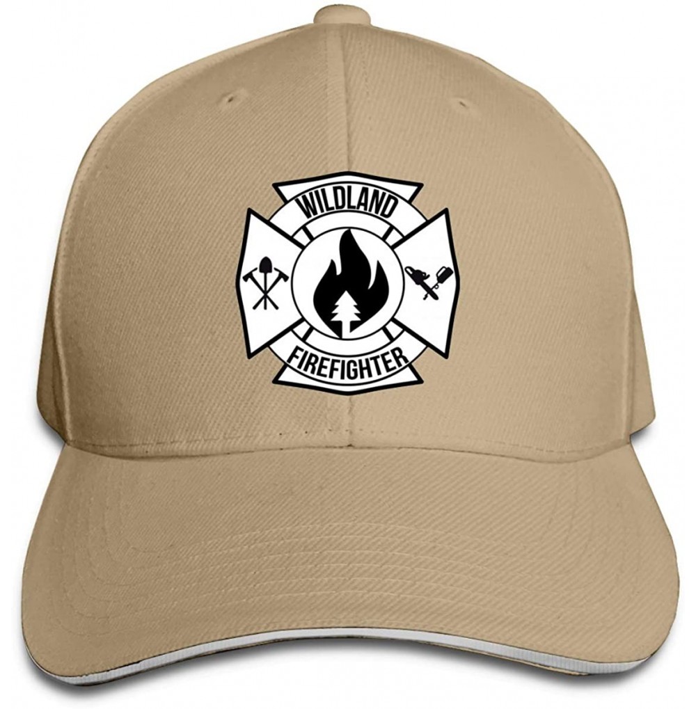 Baseball Caps Wildland Firefighter Maltese Cross Unisex Hats Trucker Hats Dad Baseball Hats Driver Cap - Natural - CB18X5CI9RU