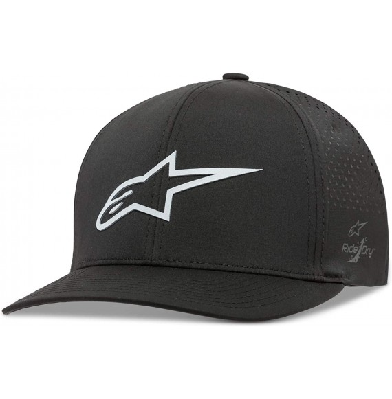 Baseball Caps Men's Logo Flexfit Tech Hat- Cuvred Bill Structured Crown - Ageless Lazer Tech Hat Black - C818GTGXHDY