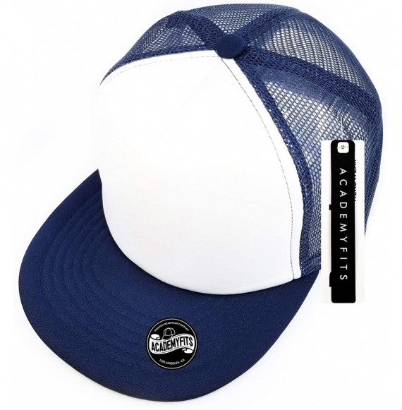 Baseball Caps Quality 5 Panel High Crown Trucker Foam Mesh Hat Snapback Flat Visor Men Women Wholesale Lot 12 Pack 2070 - CU1...