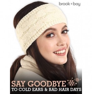 Cold Weather Headbands Cable Knit Multicolored Headband Warmers - Ivory - C218G34O6CL