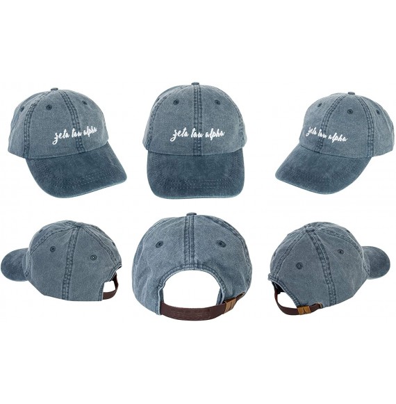 Baseball Caps Zeta Tau Alpha (N) Sorority Baseball Hat Cap Cursive Name Font ZTA - Midnight Blue - CH18S7ATY02