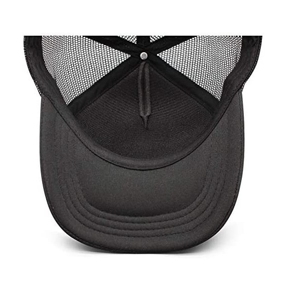 Baseball Caps Unisex Mens Baseball Hat Casual Adjustable Mesh Visor Freightliner-Trucks-Flat Cap - Black-28 - CP18UT2XYWE