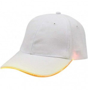 Baseball Caps LED Lighted up Hat Glow Club Party Baseball Hip-Hop Adjustable Sports Cap for Festival Club Stage - Yellow - C4...