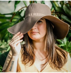 Sun Hats Women's Wide Brim Sun Hat - UPF 50+ Sun Protection - Brown - C6195LMMD6C