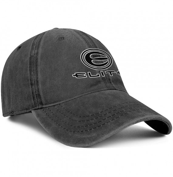 Baseball Caps Mens Elite-Archery-Logo_WPS- Cowboy Baseball Hat Adjustable Trucker Cap FitsFlat Hats - Black - CY18X8U6YQT