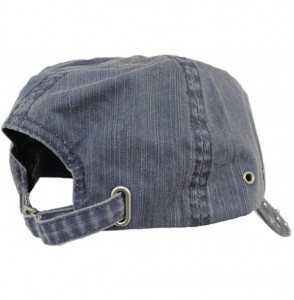 Baseball Caps Navy Blue Washed Cotton Twill Baseball Cap Low Profile w/USA Patch - C1116GMLM2D
