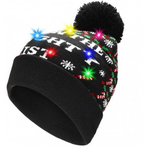 Skullies & Beanies LED Light Up Beanie Hat Christmas Cap for Women Children- Party- Bar - Multicolor-039 - CW18WH9H4CW