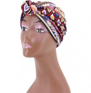 Skullies & Beanies Shiny Flower Turban Shimmer Chemo Cap Hairwrap Headwear Beanie Hair Scarf - Style1 - CD18WC8OC9N
