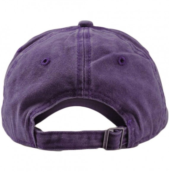 Baseball Caps Men Women Washed Distressed Twill Cotton Baseball Cap Vintage Adjustable Dad Hat - 1 Purple Vintage - CL18TTZSDE6