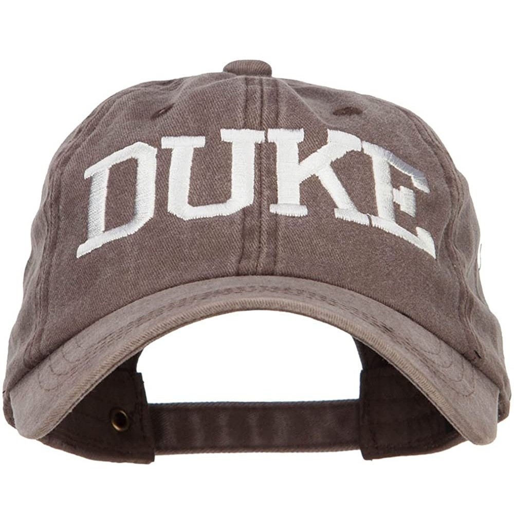Baseball Caps Duke Halloween Character Embroidered Dyed Unstructured Cap - Brown - C9186MYX3LE