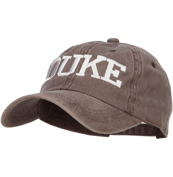 Baseball Caps Duke Halloween Character Embroidered Dyed Unstructured Cap - Brown - C9186MYX3LE