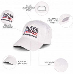 Baseball Caps Donald Trump 2020 Hat Keep America Great Embroidered MAGA USA Adjustable Baseball Cap - C-4-white - CW18UX77L48