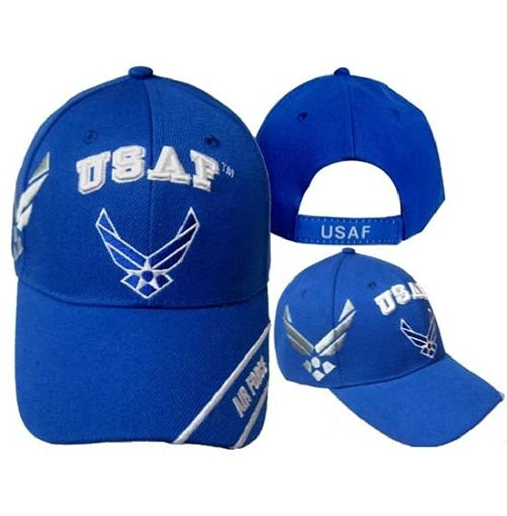Skullies & Beanies U.S. Air Force Wings Blue (Silver Shadow) Embroidered Cap Hat Licensed 603T - C4189RUK03M