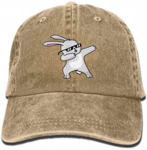 Baseball Caps Cowboy Hat Cap For Men Women Dabbing Easter Bunny - Natural - CO18CEMD7TG