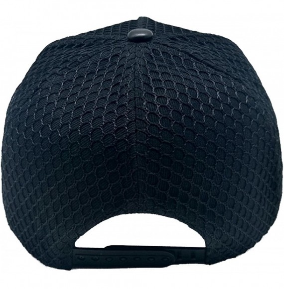 Baseball Caps Baseball Cap for Men-Adjustable Snapback Hats for Women Mesh Hip-Hop Flat Brim Visors - Black - C01854HEZKL