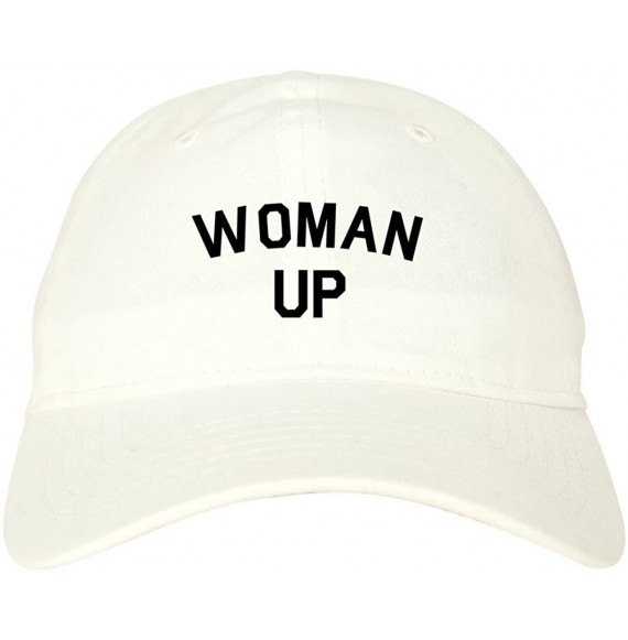 Baseball Caps Woman Up Feminist Dad Hat Baseball Cap - White - CA188N3423Y