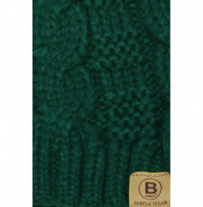 Skullies & Beanies Unisex Warm Chunky Soft Stretch Cable Knit Beanie Cap Hat - 102 2pk Hgreen/ Burgundy - C9188LUUKM8