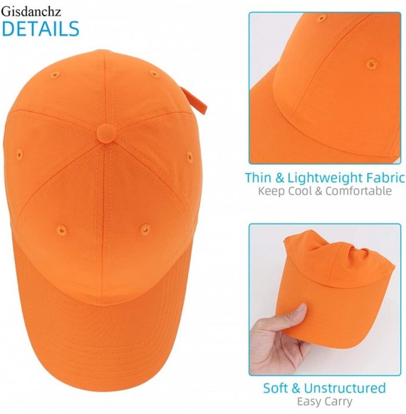 Baseball Caps 7-7 1/2 Quick Dry Breathable Ultralight Running Hat for Sport - Pure - Orange - CJ18UXM3TX2