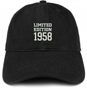 Baseball Caps Limited Edition 1958 Embroidered Birthday Gift Brushed Cotton Cap - Black - CQ18CO50Y7Q